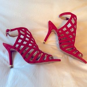 Michael Kors MK red strappy heel 6.5